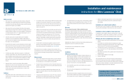 Installation and maintenance instructions for Altro