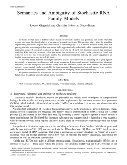 Semantics and Ambiguity of Stochastic RNA Family Models