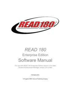 READ 180 Software Manual - Houghton Mifflin Harcourt