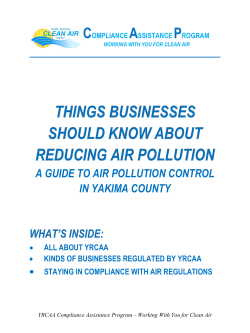 CAP Business Guidebook - Yakima Regional Clean Air Agency