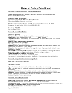 Material Safety Data Sheet