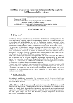 Instructions d`utilisation du programme pour d&eacute;terminer les