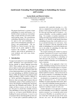 AutoExtend: Extending Word Embeddings to Embeddings for