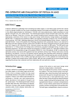 pre-operative mri evaluation of fistula in ano