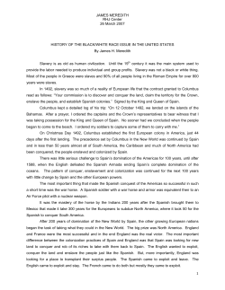 JAMES MEREDITH RHJ Center 26 March 2007 HISTORY OF THE