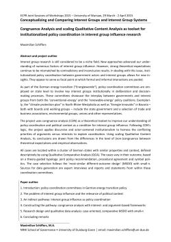 Conceptualizing and Comparing Interest Groups and Interest Group