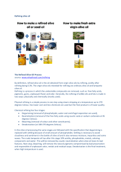 Refining olive oil The Refined Olive Oil Process source: www