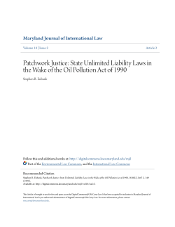 State Unlimited Liability Laws in the Wake of the Oil Pollution Act of