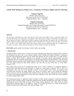 Gender Role Ideology according to Sex, Acceptance of Women`s