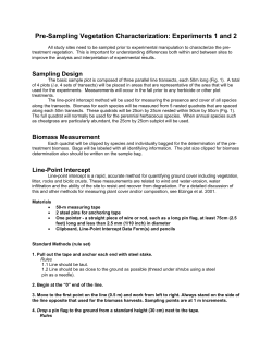 Pretreatment vegetation sampling