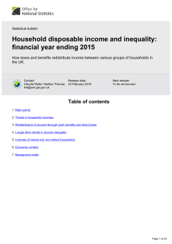 Household disposable income and inequality