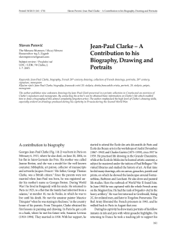 A Contribution to his Biography, Drawing and Portraits