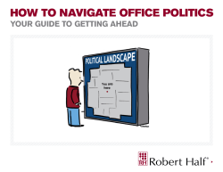 hOW tO NAVIGAtE OFFICE POLItICS
