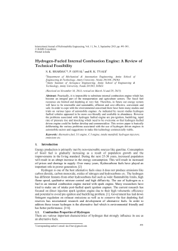 Hydrogen-Fueled Internal Combustion Engine: A Review of