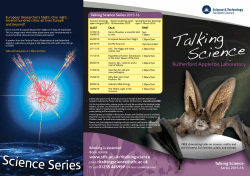 Talking Science at RAL brochure 2015-2016