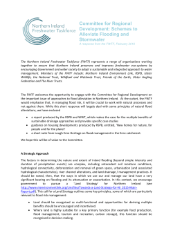 Schemes to Alleviate Flooding and Stormwater