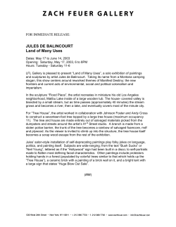 JULES DE BALINCOURT Land of Many Uses