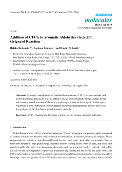 Addition of CFCl3 to Aromatic Aldehydes via in Situ