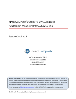 Guidelines for Dynamic Light Scattering Measurement and
