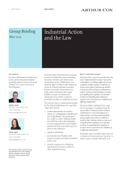 Industrial Action and the Law