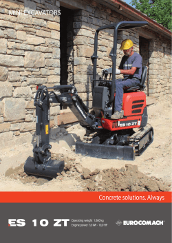 MINI EXCAVATORS Concrete solutions. Always