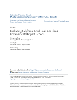 Evaluating California Local Land Use Plan`s Environmental Impact