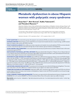 Metabolic dysfunction in obese Hispanic women with polycystic