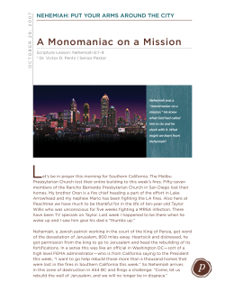 A Monomaniac on a Mission