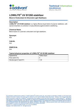 LOWILITE UV B1260 stabilizer