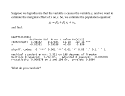 Suppose we hypothesize that the variable x causes the variable y