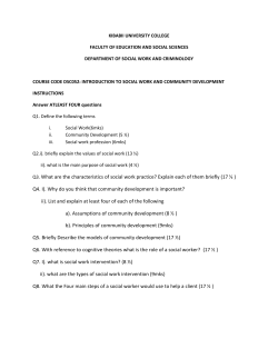 Q3. What are the characteristics of social work practice? Explain