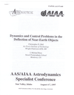 DYNAMICS AND CONTROL PROBLEMS IN THE DEFLECTION OF