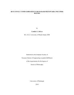 REACTIVELY COMPATIBILIZED STARCH