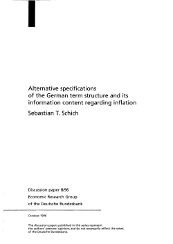 Alternative specifications of the German term structure