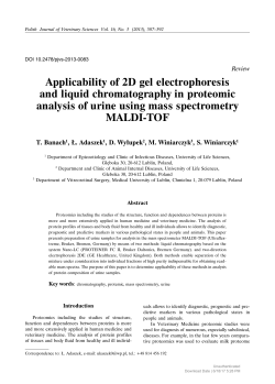Applicability of 2D gel electrophoresis and liquid chromatography in