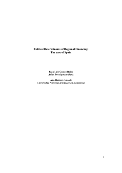 Political Determinants of Regional Financing: The case of Spain