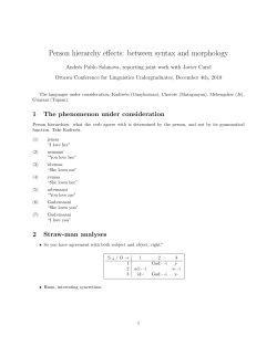 Handout on person hierarchies