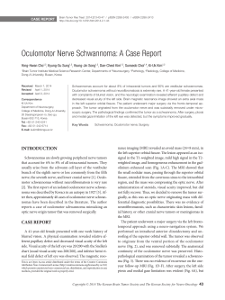 Oculomotor Nerve Schwannoma: A Case Report
