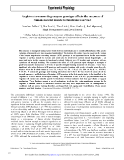 Angiotensin-converting enzyme genotype affects the response of