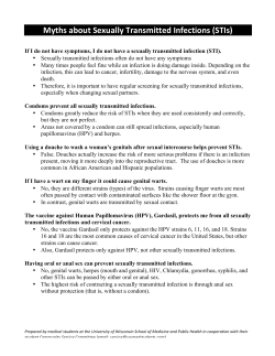 Myths about Sexually Transmitted Infections (STIs)