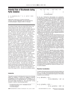 Potential Role of Bicarbonate during Pyrite Oxidation