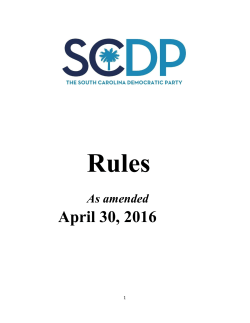 Rules - South Carolina Democratic Party