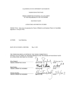 James Joyce Incorporates the Theory of Relativity
