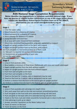 ASA National Stage Completion Requirements