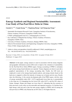 Emergy Synthesis and Regional Sustainability Assessment: Case