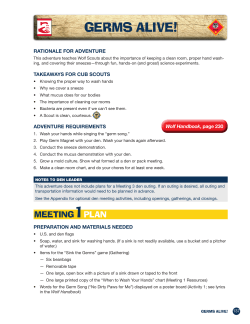 GERMS ALIvE! - CubScouts.org