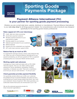 Sporting Goods Payments Package - Payment Alliance International