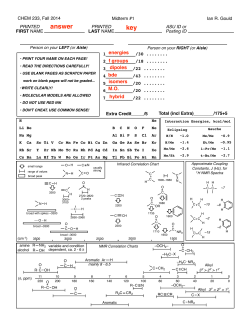 First Midterm Answer Key