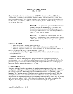 DRAFT Minutes - May 18, 2015