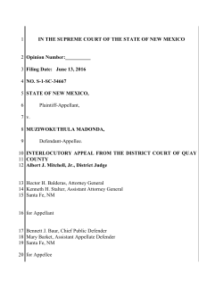 1 IN THE SUPREME COURT OF THE STATE OF NEW MEXICO 2